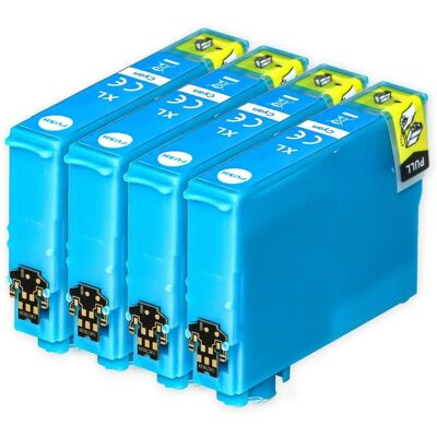 Cartouches d'encre cyan Go Inks - compatibles Epson T1292 - 4 pcs - Publicité Cartouches d'encre cyan Go Inks - compatibles Epson T1292 - 4 pcs - Publicité