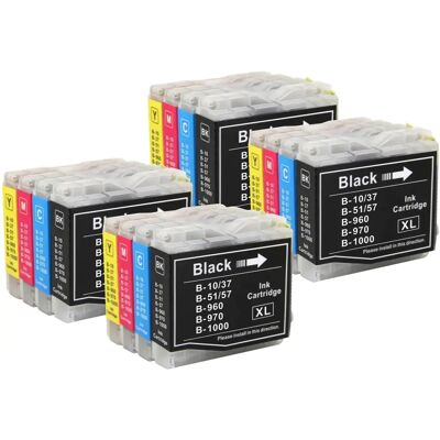Cartouches d'encre Go Inks LC970 & LC1000 - Pack de 16 - Multicolore - Publicité Cartouches d'encre Go Inks LC970 & LC1000 - Pack de 16 - Multicolore - Publicité
