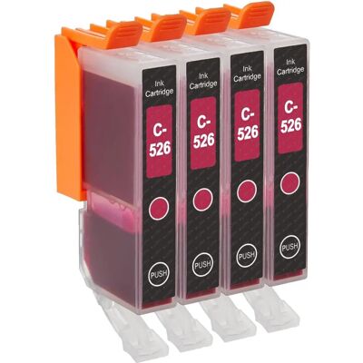 Cartouche d'encre magenta compatible Go Inks CLI-526M - Pack de 4 - Publicité Cartouche d'encre magenta compatible Go Inks CLI-526M - Pack de 4 - Publicité