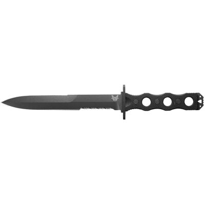 Benchmade - 185SBK SOCP - CPM-3V Serrated - Lame fixe - Publicité Benchmade - 185SBK SOCP - CPM-3V Serrated - Lame fixe - Publicité