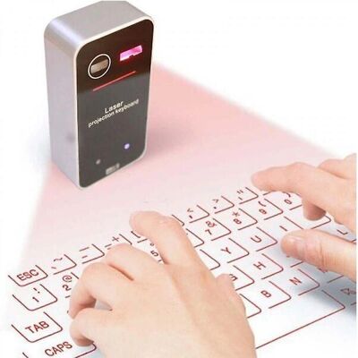 Northix Trådløst Laser Tastatur - Sort - Bærbar & Universel Northix Trådløst Laser Tastatur - Sort - Bærbar & Universel