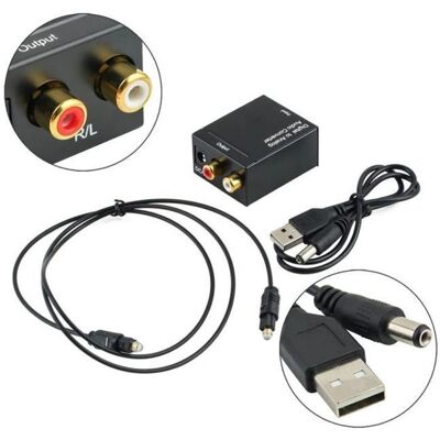 POPSPO - Toslink/Coaxial vers RCA - Numérique à Analogue - Analogue L/R - Converteur Audio - Publicité POPSPO - Toslink/Coaxial vers RCA - Numérique à Analogue - Analogue L/R - Converteur Audio - Publicité