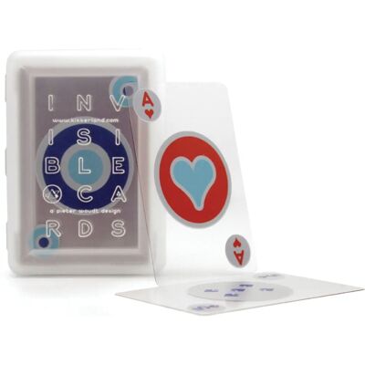 Kikkerland Cartas Transparentes Azuis - Cartas para jogar Kikkerland Cartas Transparentes Azuis - Cartas para jogar