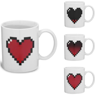 Caneca com Coração que Muda de Cor - Caneca Caneca com Coração que Muda de Cor - Caneca