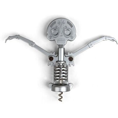 Kikkerland Korkenzieher - Skelett-Korkenzieher - Silber - Flaschenöffner Kikkerland Korkenzieher - Skelett-Korkenzieher - Silber - Flaschenöffner