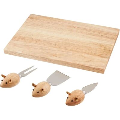 Tagliere e coltelli topo - Set di tagliere formaggio Tagliere e coltelli topo - Set di tagliere formaggio