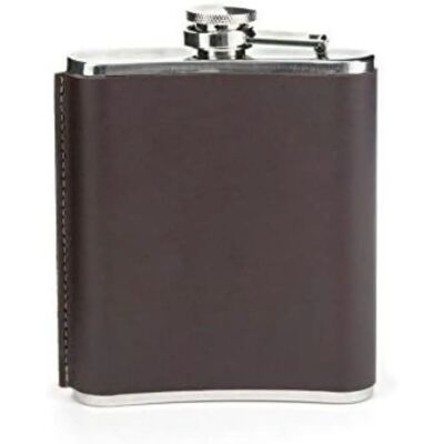 Kikkerland 7 oz Lederen Hip Flask - Flachfles Kikkerland 7 oz Lederen Hip Flask - Flachfles