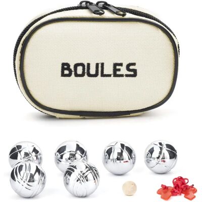 Kikkerland Mini Boules Set - Klein Reise Spiel Grau Kikkerland Mini Boules Set - Klein Reise Spiel Grau