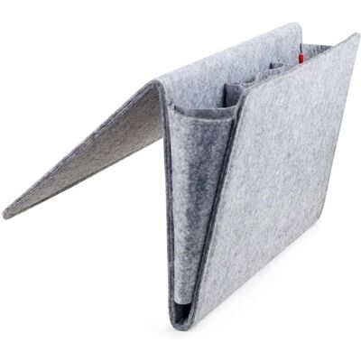 Kikkerland Grand Sac de Nuit en Feutre Gris - Rangement à Côté du Lit Kikkerland Grand Sac de Nuit en Feutre Gris - Rangement à Côté du Lit