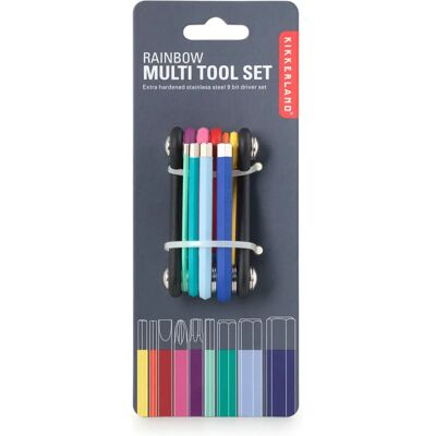 Kikkerland Rainbow Multi-Tool Set - Multi-Tool, Rainbow, 7 Avaimet Kikkerland Rainbow Multi-Tool Set - Multi-Tool, Rainbow, 7 Avaimet