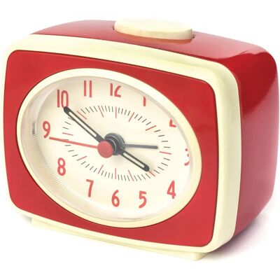 Despertador Kikkerland AC14-Rd-Eu - Clássico Pequeno, Vermelho, Plástico Despertador Kikkerland AC14-Rd-Eu - Clássico Pequeno, Vermelho, Plástico