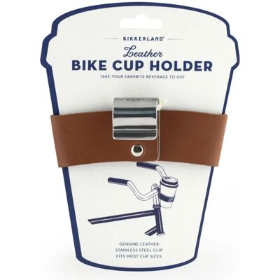 Kikkerland Europe BV - Porte-gobelet en cuir pour vélo - Porte-gobelet vélo - Publicité Kikkerland Europe BV - Porte-gobelet en cuir pour vélo - Porte-gobelet vélo - Publicité