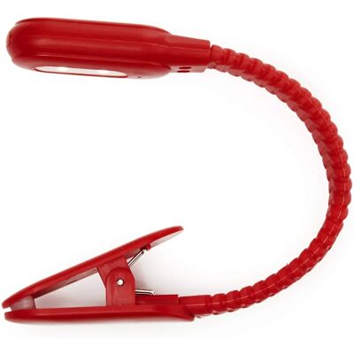 Kikkerland Rote wiederaufladbare Clip-Leseleuchte - Buchlampe Kikkerland Rote wiederaufladbare Clip-Leseleuchte - Buchlampe