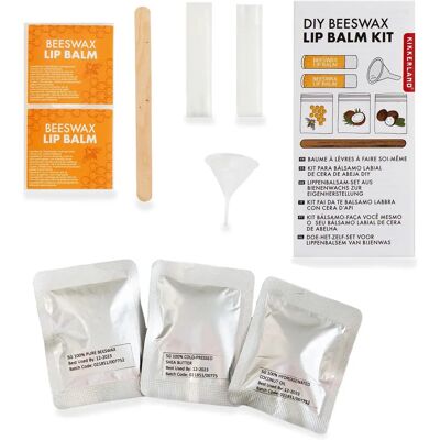 Kikkerland DIY Beeswax Lip Balm Kit Eco Natural Shea Butter Coconut - Lip Balm Kit Kikkerland DIY Beeswax Lip Balm Kit Eco Natural Shea Butter Coconut - Lip Balm Kit