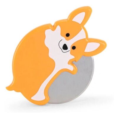 Kikkerland Corgi Lovers pizza cutter - pizza cutter - dog breed design Kikkerland Corgi Lovers pizza cutter - pizza cutter - dog breed design