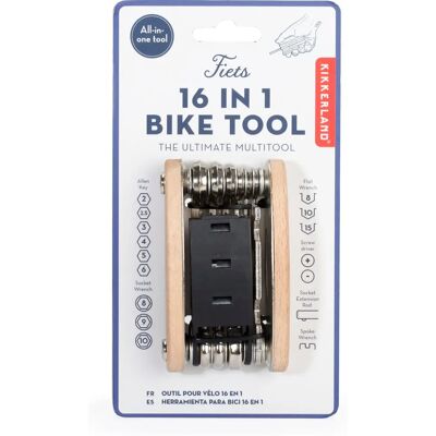 Kikkerland Outil vélo - 16 en 1 Kikkerland Outil vélo - 16 en 1
