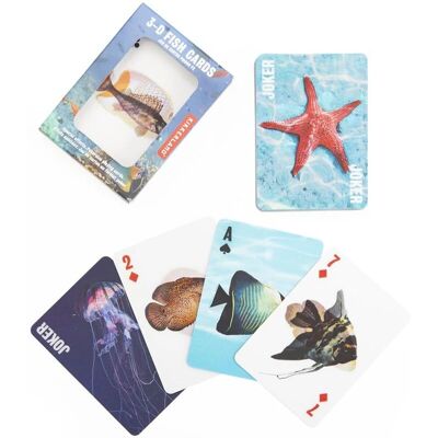 Kikkerland Modell Fisch 3D Spielkarten - Spielkarten Kikkerland Modell Fisch 3D Spielkarten - Spielkarten