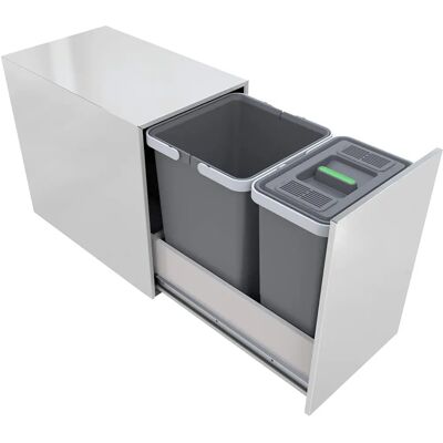 Elletipi INL424326A Poubelle en Inox Avec Tirage - Déchetterie Elletipi INL424326A Poubelle en Inox Avec Tirage - Déchetterie