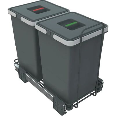 Elletipi PF01 34A2 Gray Trash Bin - Recycling Sorting Elletipi PF01 34A2 Gray Trash Bin - Recycling Sorting