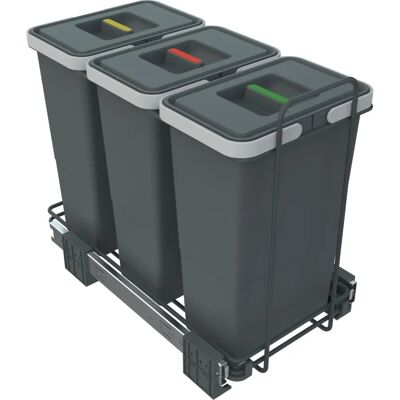 Elletipi PF01 34A3 Gray Removable Waste Bin - Trash Bin Elletipi PF01 34A3 Gray Removable Waste Bin - Trash Bin