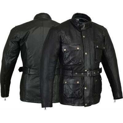 Veste en Cuir Vintage Bikers Gear CE1621-1 - Veste Veste en Cuir Vintage Bikers Gear CE1621-1 - Veste