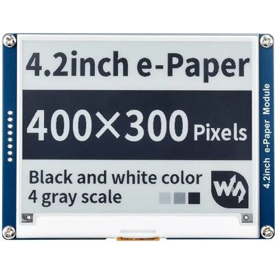 WAVESHARE DEBO EPA 4.2 - Pantalla ePaper - Negro/Blanco - Tipo de producto WAVESHARE DEBO EPA 4.2 - Pantalla ePaper - Negro/Blanco - Tipo de producto