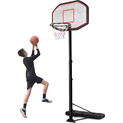 Costway Draagbare Basketbalpaal - Ring Ø 45cm, Hoogte 200-305cm Costway Draagbare Basketbalpaal - Ring Ø 45cm, Hoogte 200-305cm