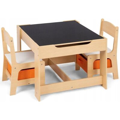 Costway Kinder Tafel Set - 3-in-1 Kinder Meubels Costway Kinder Tafel Set - 3-in-1 Kinder Meubels
