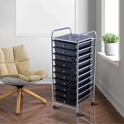 Costway Opbergwagen - 10 Lades - Veelzijdige Bad- en Kantoororganizer Costway Opbergwagen - 10 Lades - Veelzijdige Bad- en Kantoororganizer