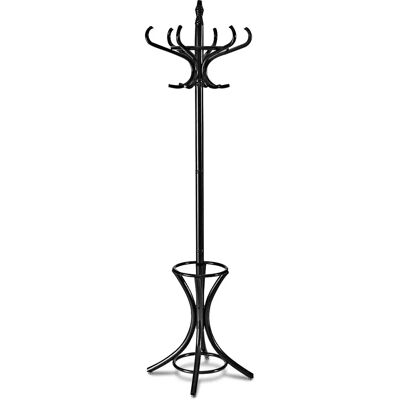 Costway - 12-Hook Wood Coat Tree - Noir - Porte-manteau sur pied - Publicité Costway - 12-Hook Wood Coat Tree - Noir - Porte-manteau sur pied - Publicité