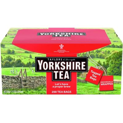 Taylors of Harrogate Yorkshire Tea 200 Individually Wrapped & Tagged Tea Bags - Tea Bags Taylors of Harrogate Yorkshire Tea 200 Individually Wrapped & Tagged Tea Bags - Tea Bags