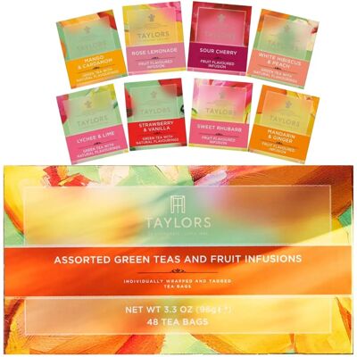 Taylors of Harrogate - Assorted Green Teas & Fruit Infusions Gift Box - 48 bags - 96 g - Tea Taylors of Harrogate - Assorted Green Teas & Fruit Infusions Gift Box - 48 bags - 96 g - Tea