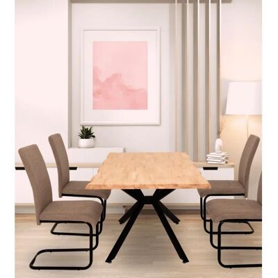 Home Heavenly - Pack 4 Sillas de comedor Klara - Marrón - Modernas, Tapizadas, Muebles Home Heavenly - Pack 4 Sillas de comedor Klara - Marrón - Modernas, Tapizadas, Muebles