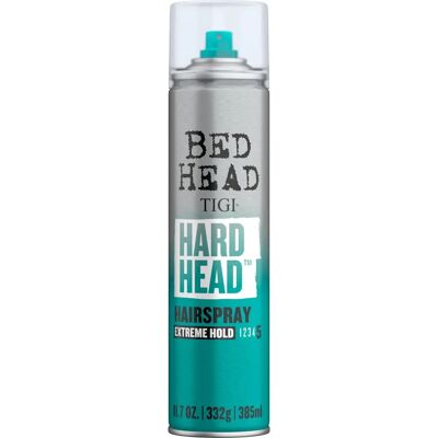 TIGI Hard Head Hairspray - Extra Strong Hold - Natural Shine - 385 ml TIGI Hard Head Hairspray - Extra Strong Hold - Natural Shine - 385 ml