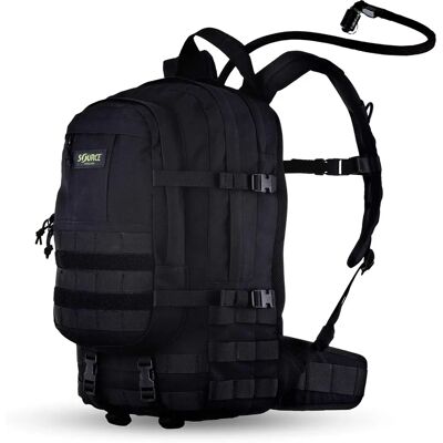 Sac à dos tactique 20L avec poche d’eau 3L - Noir - Publicité Sac à dos tactique 20L avec poche d’eau 3L - Noir - Publicité