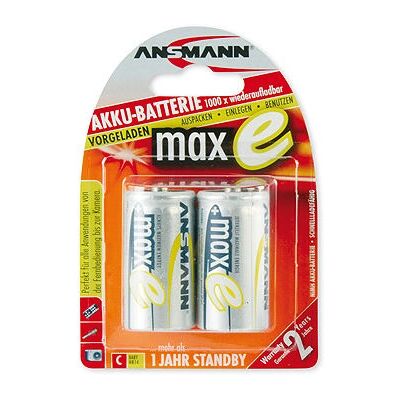 Baterías NiMH maxE C 4500mAh Ansmann - Carga rápida, ecológicas Baterías NiMH maxE C 4500mAh Ansmann - Carga rápida, ecológicas