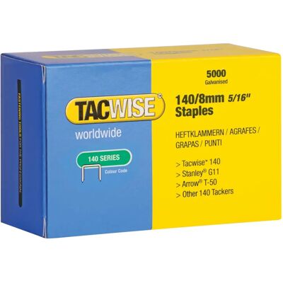 Tacwise 341 140 Serie 8mm Nietjes - Nietjes voor Nietpistool, Gegalvaniseerd Tacwise 341 140 Serie 8mm Nietjes - Nietjes voor Nietpistool, Gegalvaniseerd