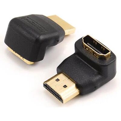 SBOX Adaptor HDMI - 90° Placat cu aur, Tip A, Negru SBOX Adaptor HDMI - 90° Placat cu aur, Tip A, Negru