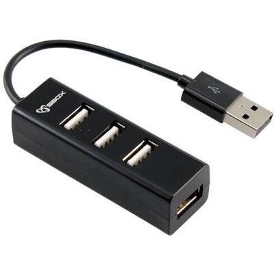 SBOX H-204 USB Hub - 4 Ports, Schwarz SBOX H-204 USB Hub - 4 Ports, Schwarz
