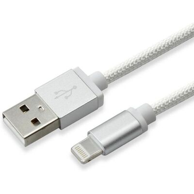 SBOX IPH7-S Hopeanvärinen 1,5m USB A Lightning mobiililatauskaapeli SBOX IPH7-S Hopeanvärinen 1,5m USB A Lightning mobiililatauskaapeli