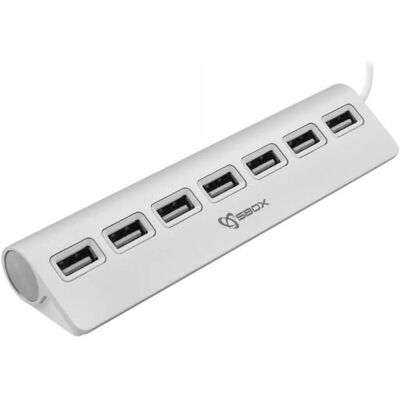 Sbox H-207 7-Port USB Hub - Silber Sbox H-207 7-Port USB Hub - Silber