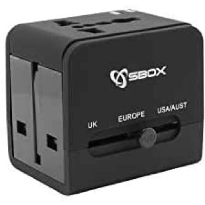 Sbox TA-23 Reiseadapter - Dual USB-Ladegerät Sbox TA-23 Reiseadapter - Dual USB-Ladegerät