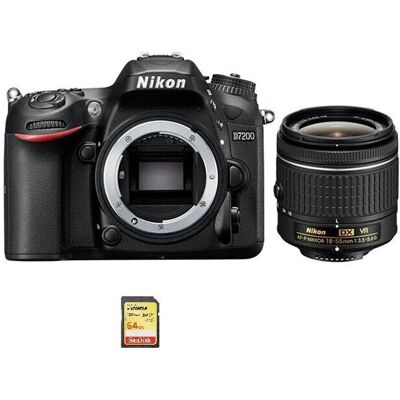 Nikon - D7200 - 18-55mm VR - 64GB SD - DSLR - Publicité Nikon - D7200 - 18-55mm VR - 64GB SD - DSLR - Publicité