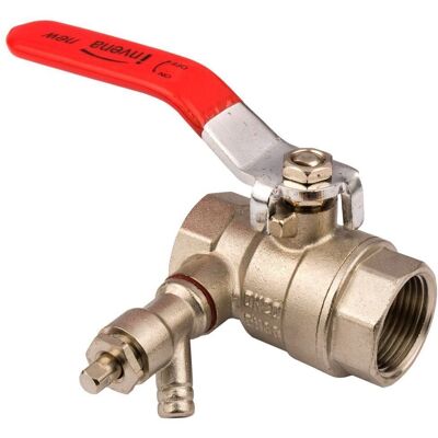 Invena Kugelhahn mit integriertem Ablassventil Invena Kugelhahn mit integriertem Ablassventil