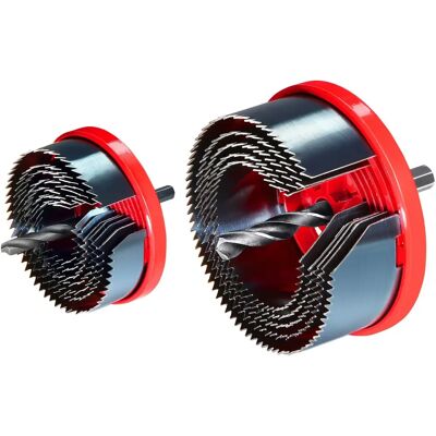 HYCHIKA Hole Saw Kit - 7 & 5 Diameters for Wood & Drywall HYCHIKA Hole Saw Kit - 7 & 5 Diameters for Wood & Drywall
