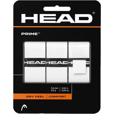 HEAD Prime Overgrip - 3 Pakker, Hvit, Tennis & Badminton HEAD Prime Overgrip - 3 Pakker, Hvit, Tennis & Badminton