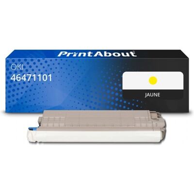 PrintAbout Toner 46471101 Jaune - Cartouche pour OKI - Publicité PrintAbout Toner 46471101 Jaune - Cartouche pour OKI - Publicité