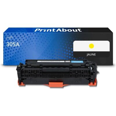 PrintAbout Toner Jaune - Compatible HP 305A (CE412A) - Publicité PrintAbout Toner Jaune - Compatible HP 305A (CE412A) - Publicité