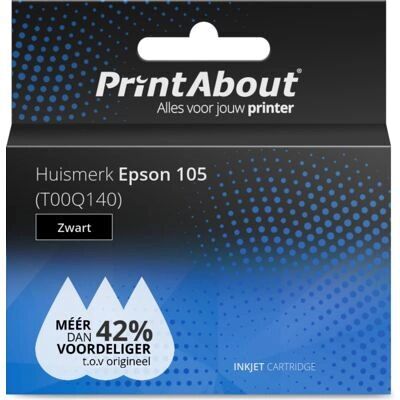 PrintAbout T00Q140 Tintenpatrone - Schwarz - Für Epson Drucker PrintAbout T00Q140 Tintenpatrone - Schwarz - Für Epson Drucker