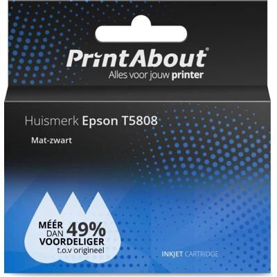PrintAbout T5808 Tintenpatrone - Schwarz mat - Druckerpatrone PrintAbout T5808 Tintenpatrone - Schwarz mat - Druckerpatrone